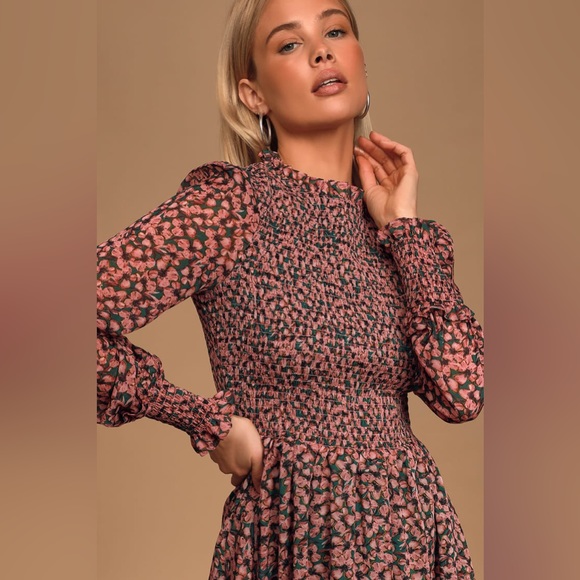 Lulu’s | Floral long sleeves dress | Size Small - Picture 7 of 11